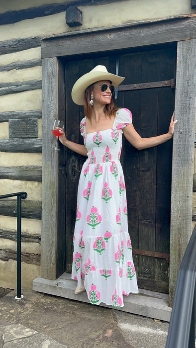 Coromandel Paradise Maxi Dress (Pink Poppy)