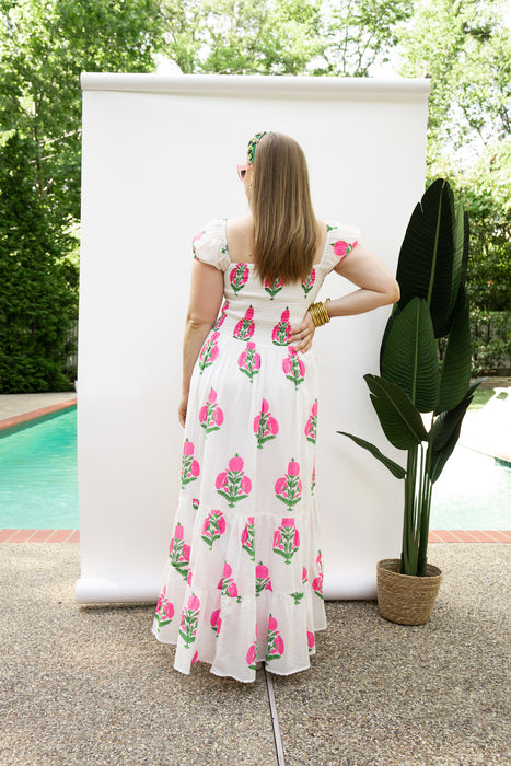 Coromandel Paradise Maxi Dress (Pink Poppy)